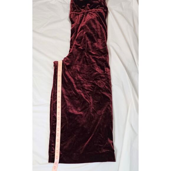 1. STATE The Nomad Culotte Romper Jumpsuit Women's XS Deep Burgandy Velvet - Picture 6 of 7